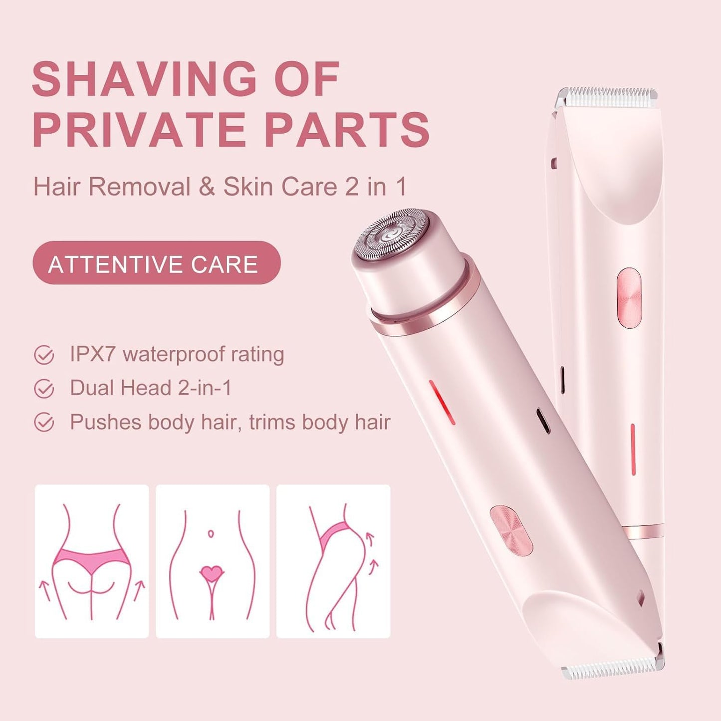 2 in 1 Dual Head Shaver Women